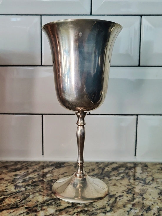 Made in India Other - Vintage Silver Goblet Cup - Shiny Metallic Finish
